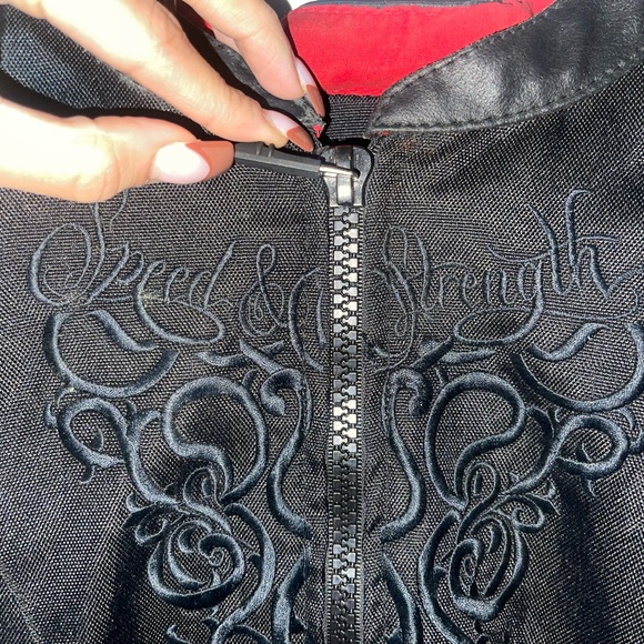 Ladies lined and padded Motorcycle Jacket - Picture 2 of 6